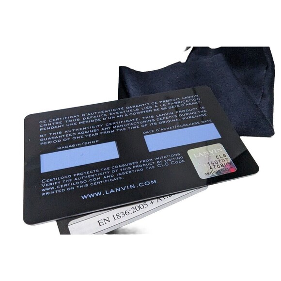 LANVIN SLN504 SLN 504 Black Sunglasses 57-16-140 col 0700 Square Tinted case - Picture 10 of 10